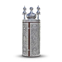 Sephardic Torah Case - Sterling Silver Sefer Torah Scroll Cases