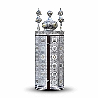 Sephardic Torah Case - Sterling Silver Sefer Torah Scroll Cases