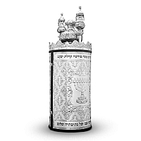 Sephardic Torah Case - Sterling Silver Sefer Torah Scroll Cases