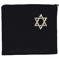 Tallit Bag Star of David Black