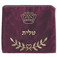 Tallit Bag Crown Maroon