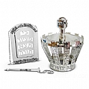 torah crown, breastplate, silver torah ornaments set