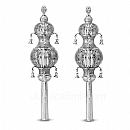 Torah Rimonim - Silver Rimonim