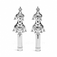 Torah Rimonim - Silver Plated Rimonim