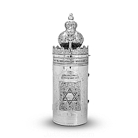 Sephardic Torah Case - Sterling Silver Sefer Torah Scroll Cases
